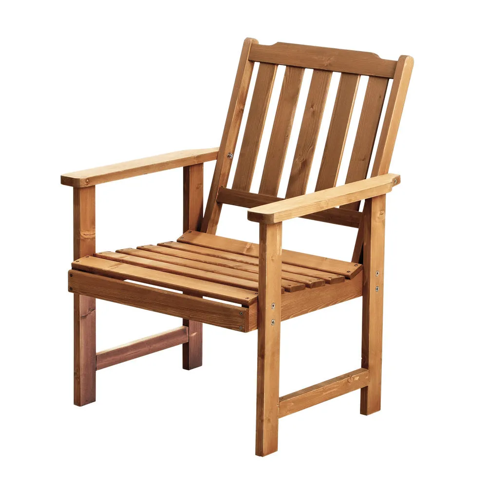 5PC Outdoor Dining Set Solid Wood Chair and Table