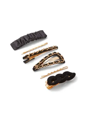 6-Piece Chain-Detail Hair Clips