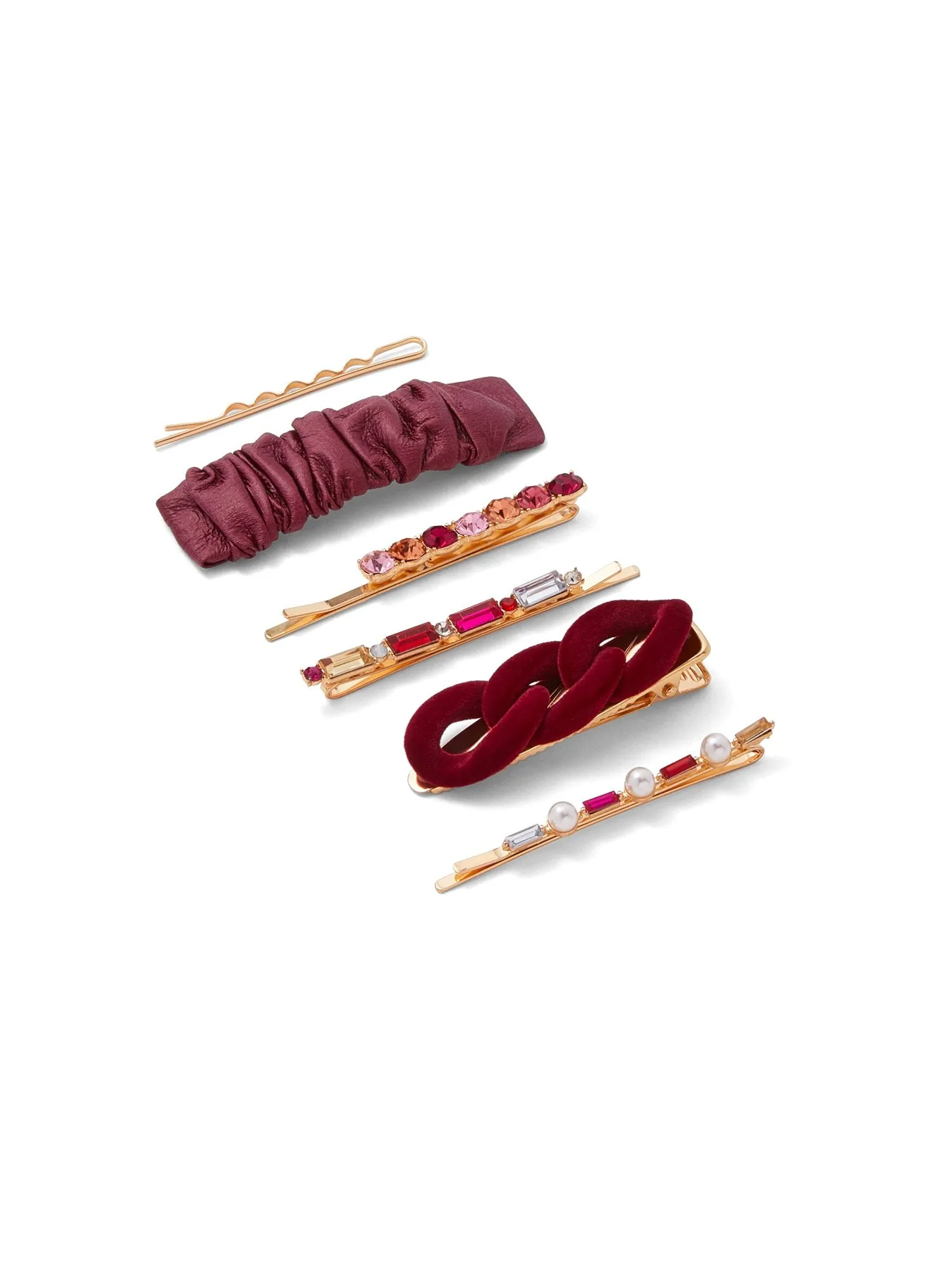 6-Piece Chain-Detail Hair Clips