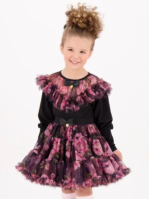 Angels Face Girls Deidre Kew Tulle Top in Black