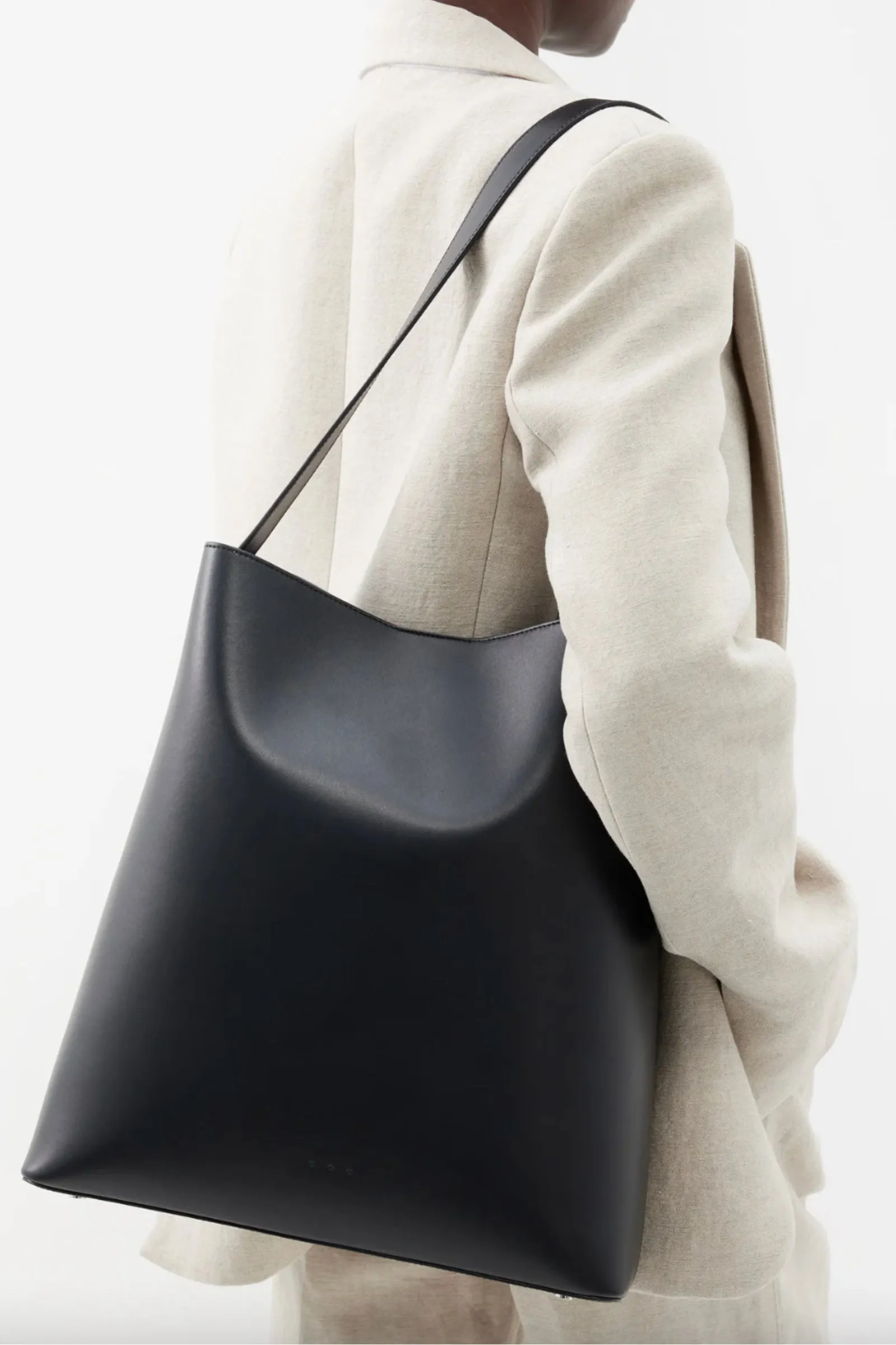Black Sac Smooth-Leather Tote Bag