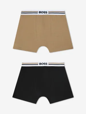 BOSS Boys Set Of 2 Boxer Shorts in Black