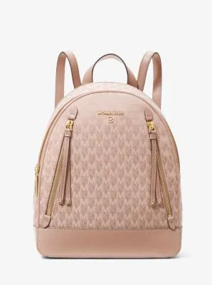 Brooklyn Medium Logo Jacquard Backpack