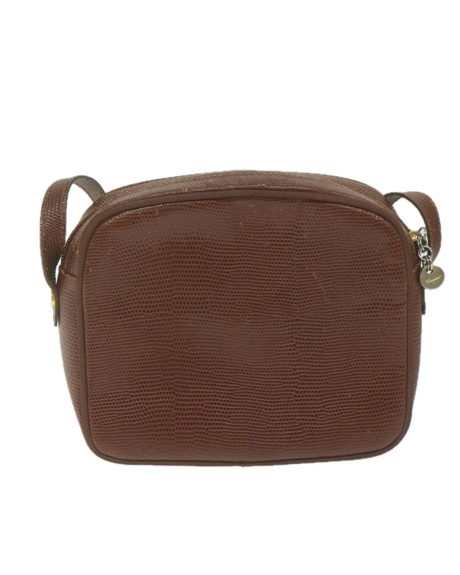 Brown and Red PVC Shoulder Bag Set by Salvatore Ferragamo