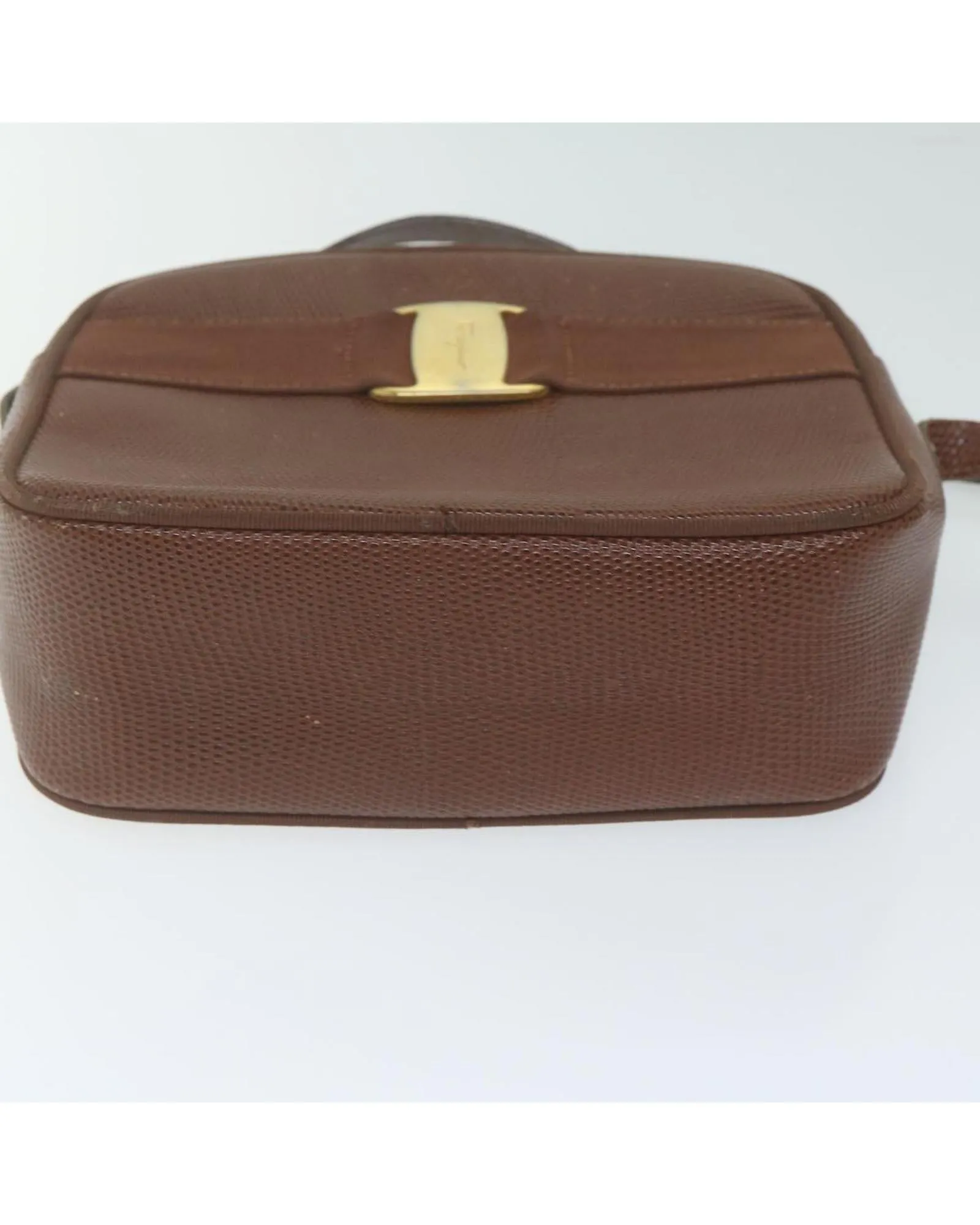 Brown and Red PVC Shoulder Bag Set by Salvatore Ferragamo