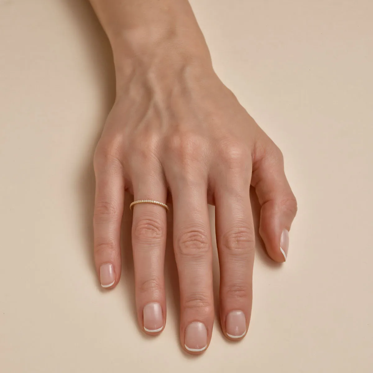 Channel Set White Diamond Eternity Band