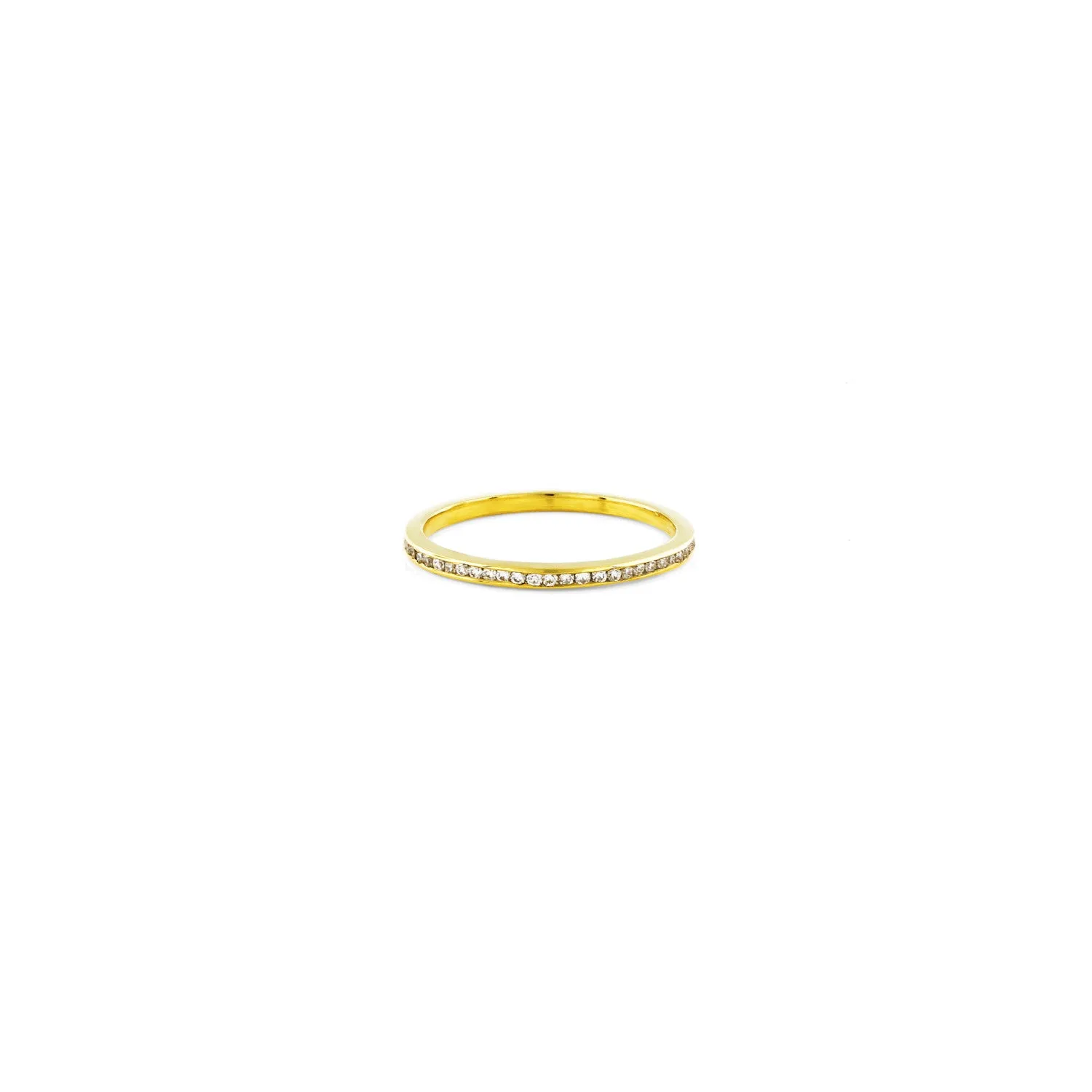 Channel Set White Diamond Eternity Band
