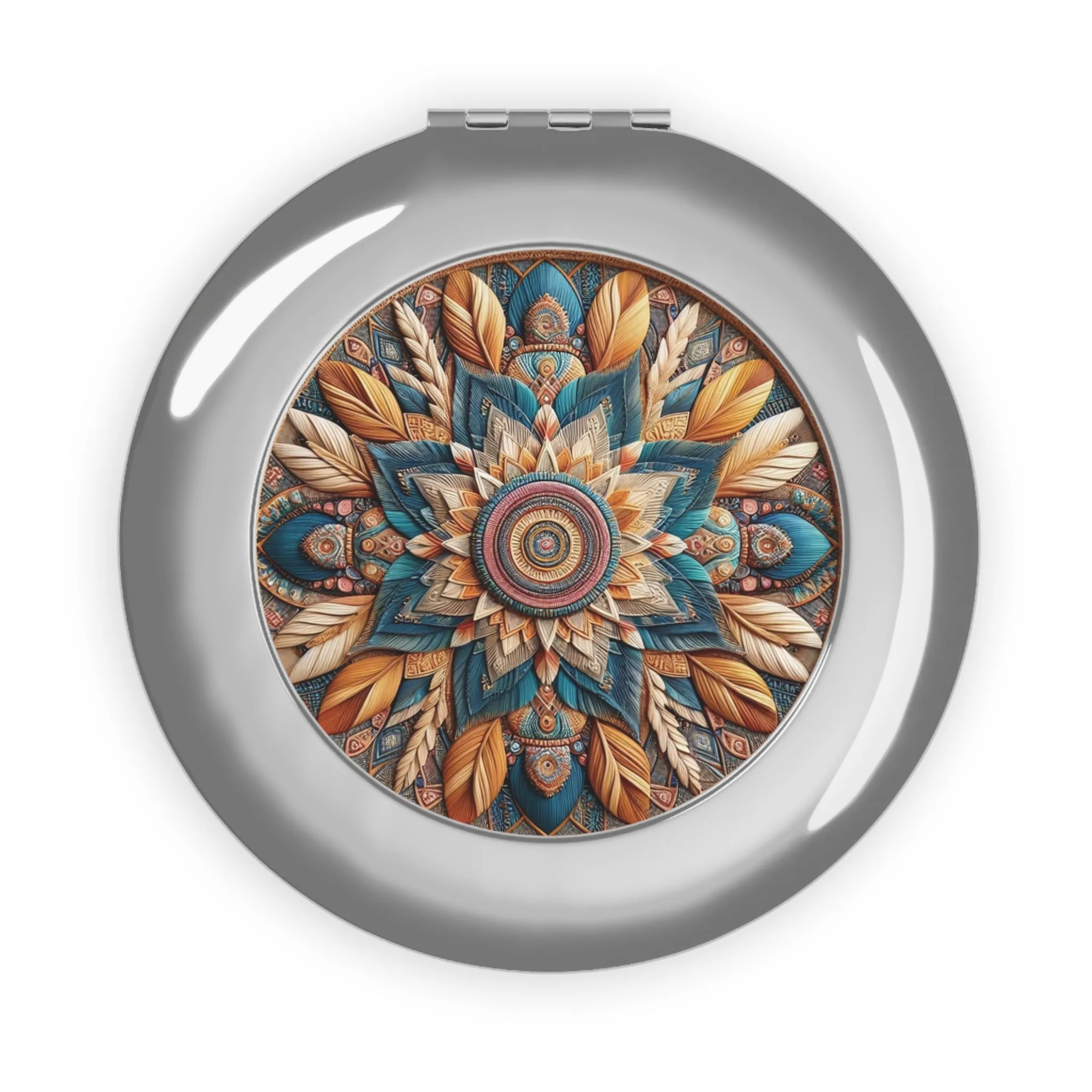 Colourful bohemian minimal design Compact Travel Mirror