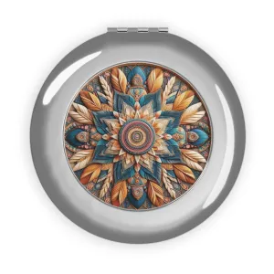 Colourful bohemian minimal design Compact Travel Mirror