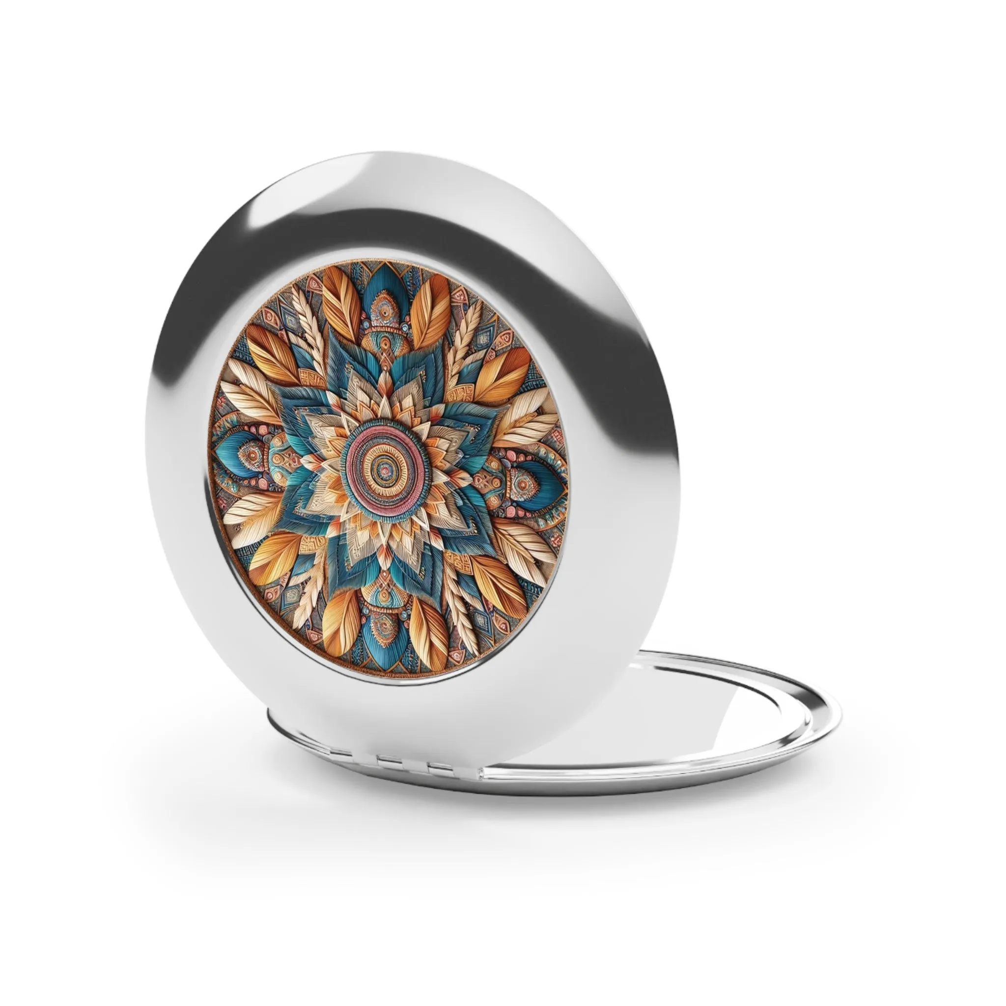 Colourful bohemian minimal design Compact Travel Mirror