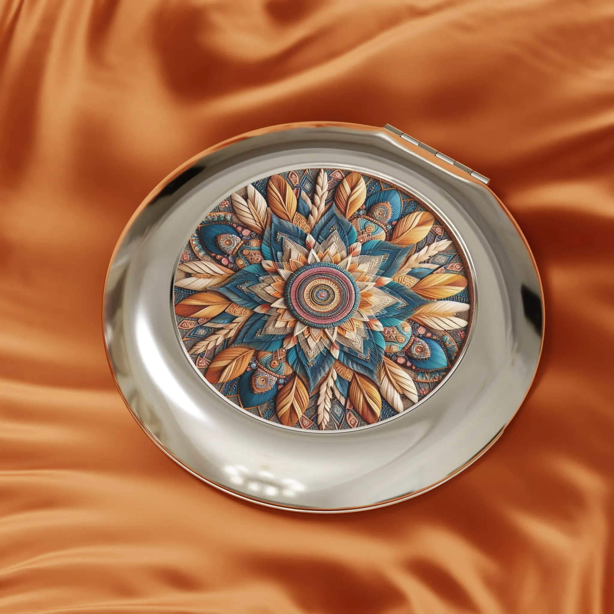 Colourful bohemian minimal design Compact Travel Mirror