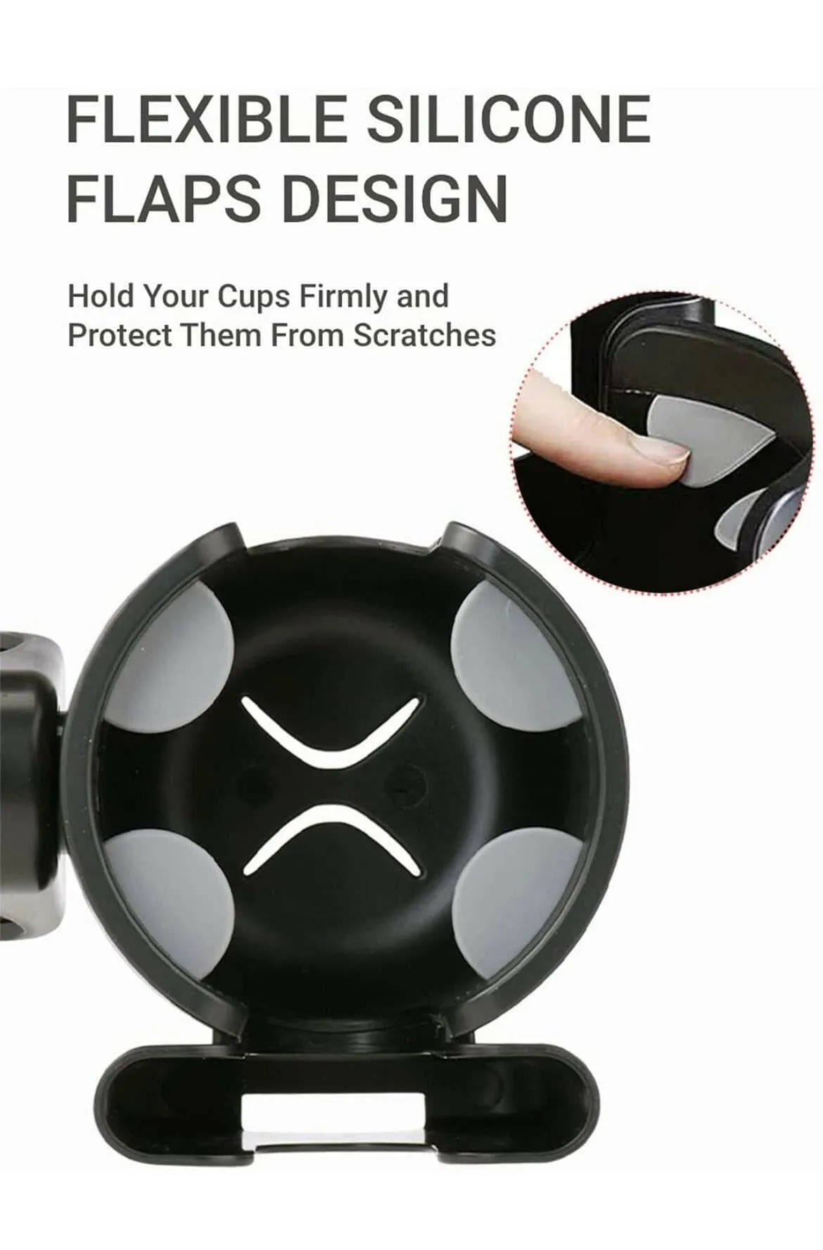 Cup and phone Holder for stroller (Black)