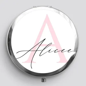 Custom Monogram Mirror - Festive Rose Gold - Christmas Stocking Filler