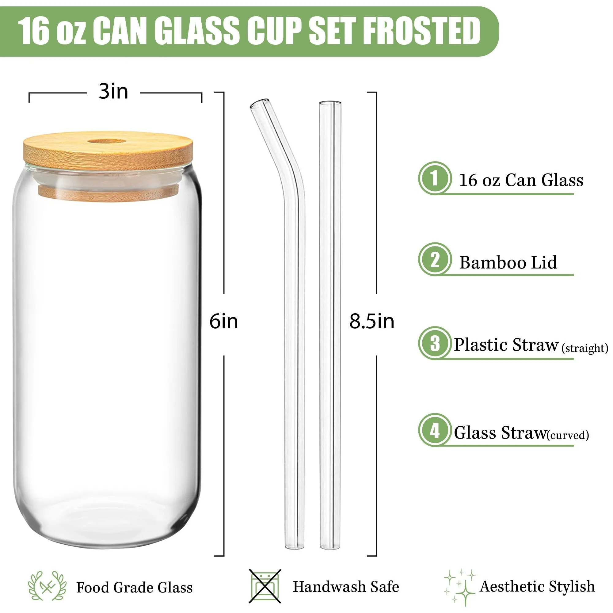 Custom Text Retro Glass Tumbler 16 Oz Frosted Can Glass Personalized Iced Coffee Cup Your Text Here Cup Custom Name Frosted Mug (CWG1001)