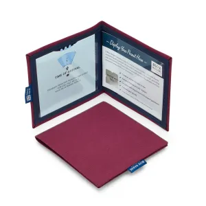 Disabled Blue Badge Wallet in Burgundy Panama