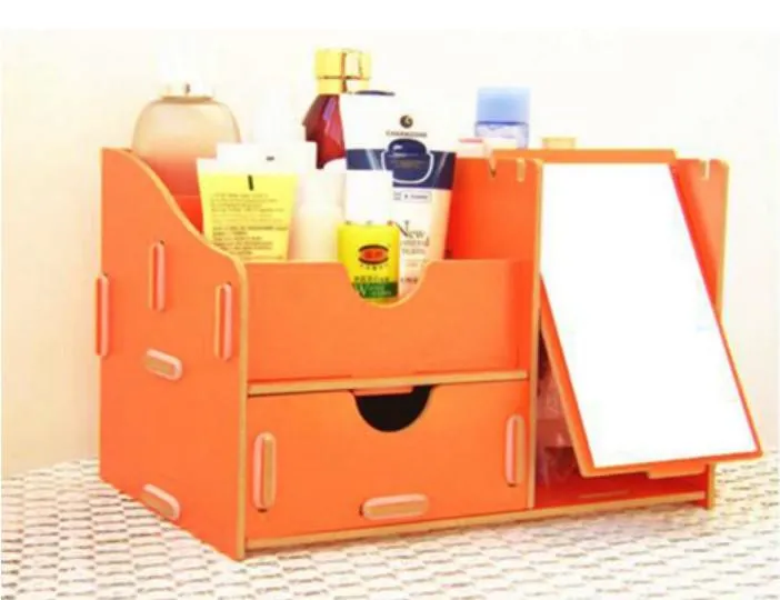 DIY Beauty Storage with Mirror