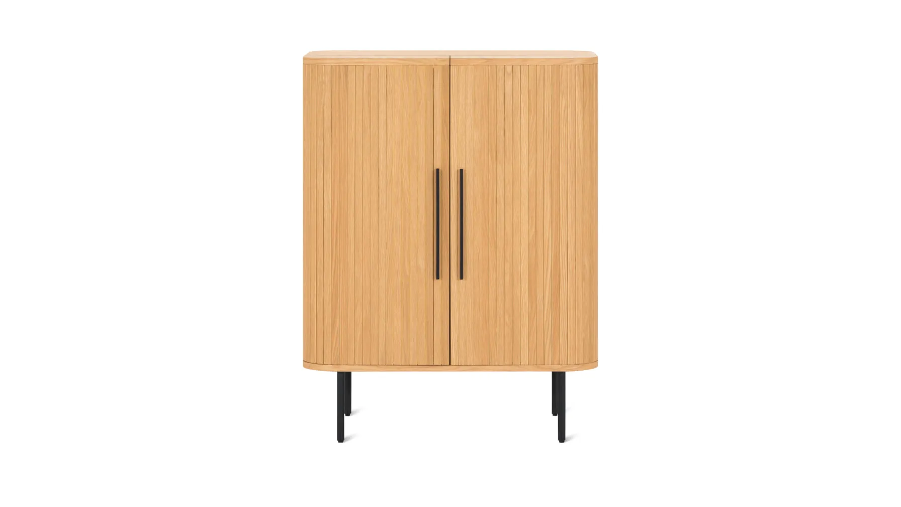 Easy Edge Bar Cabinet, White Oak