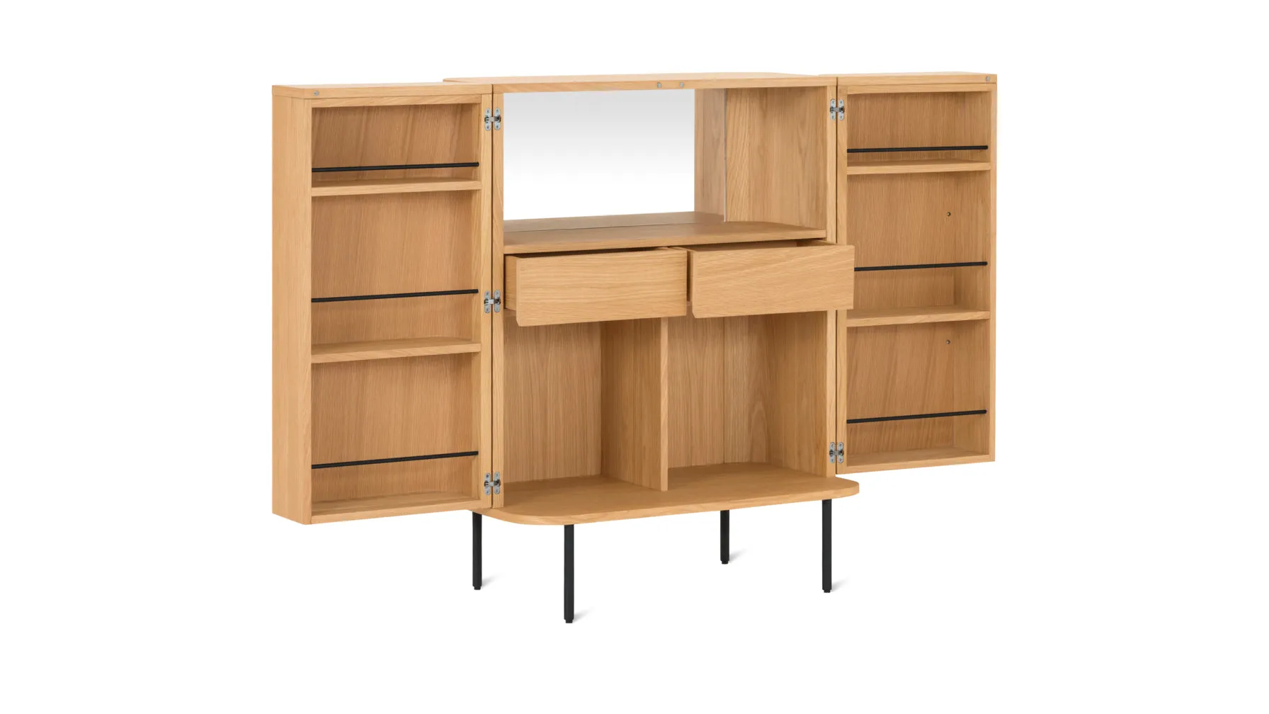 Easy Edge Bar Cabinet, White Oak