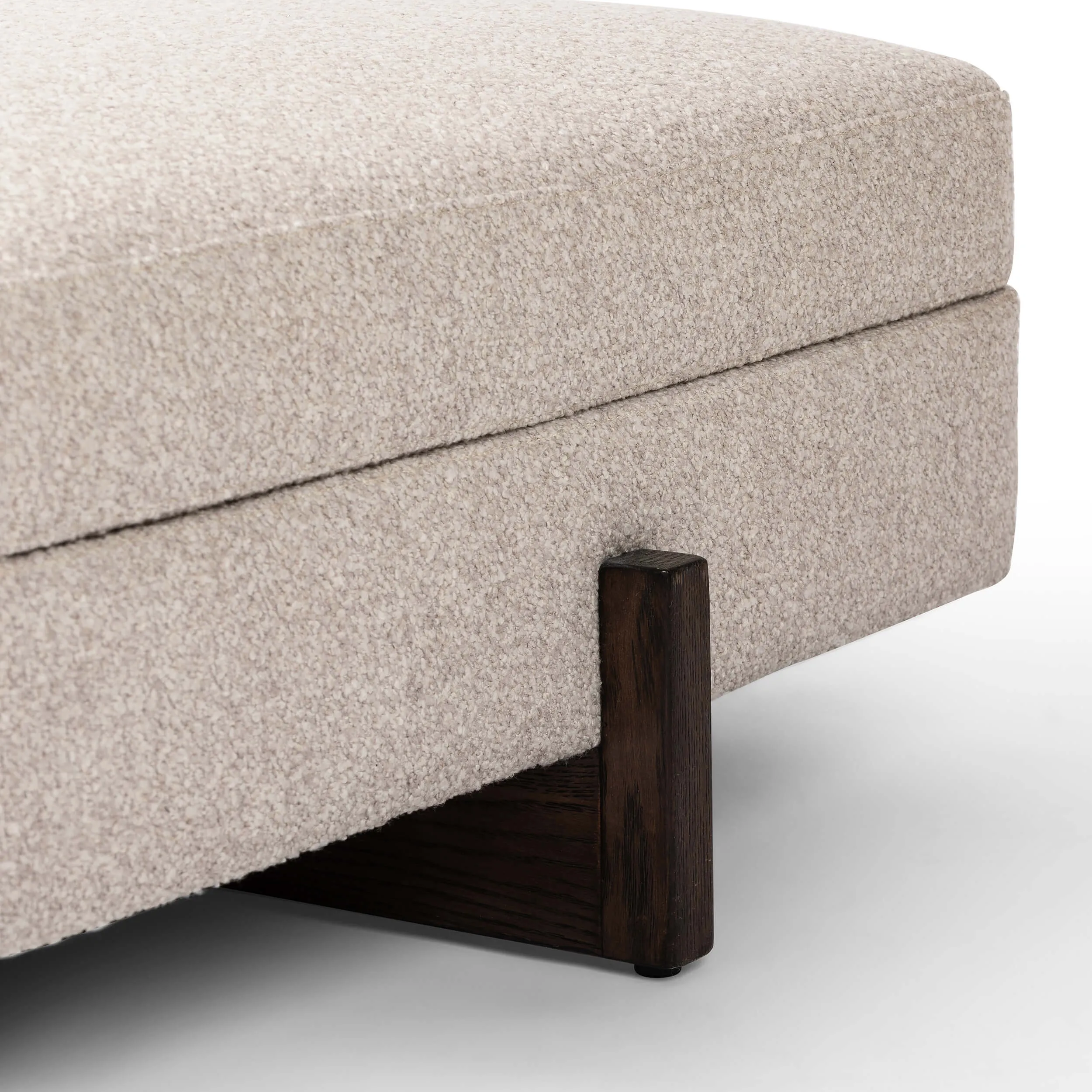 Esben 39" Square Storage Ottoman, Sattley Fog