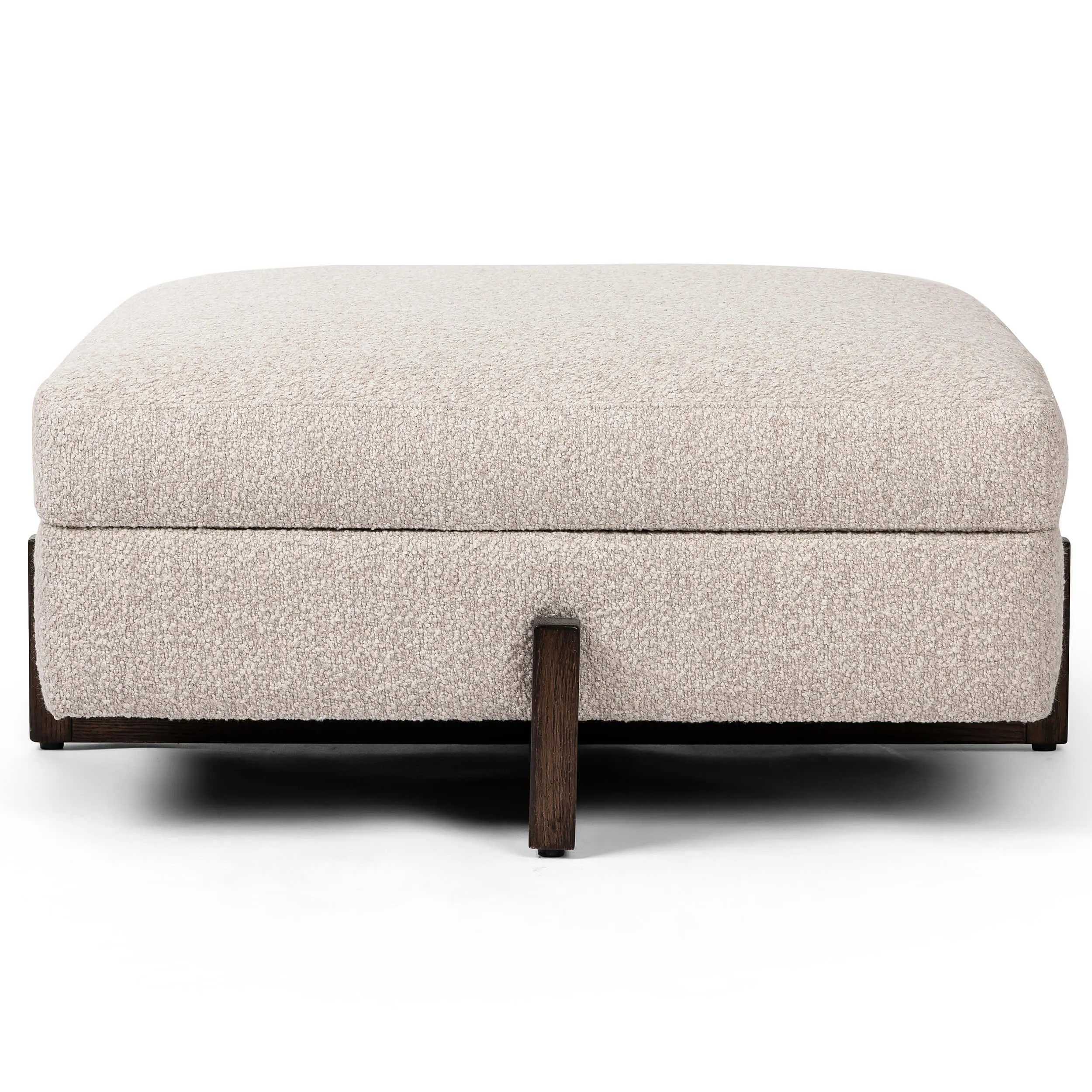 Esben 39" Square Storage Ottoman, Sattley Fog