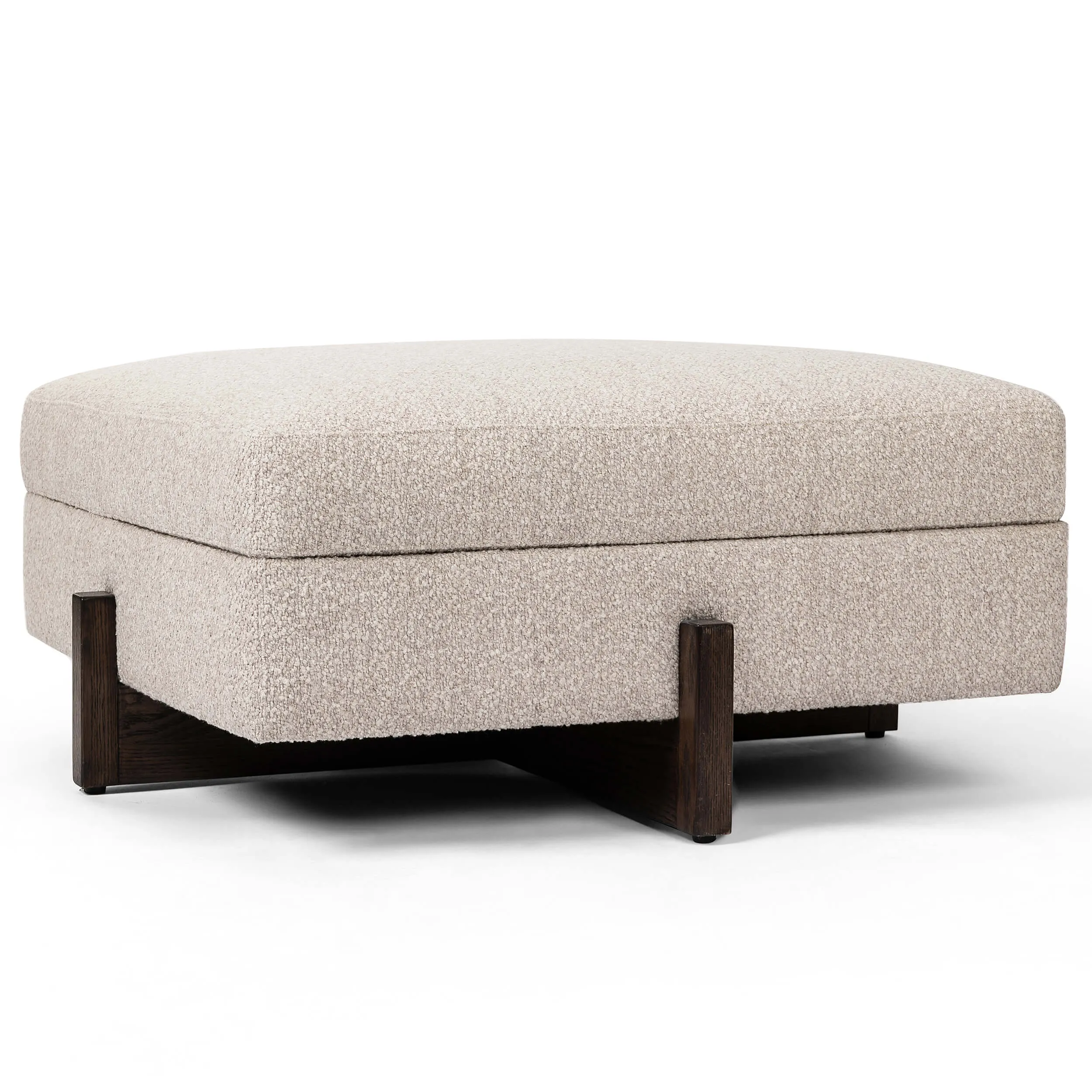 Esben 39" Square Storage Ottoman, Sattley Fog