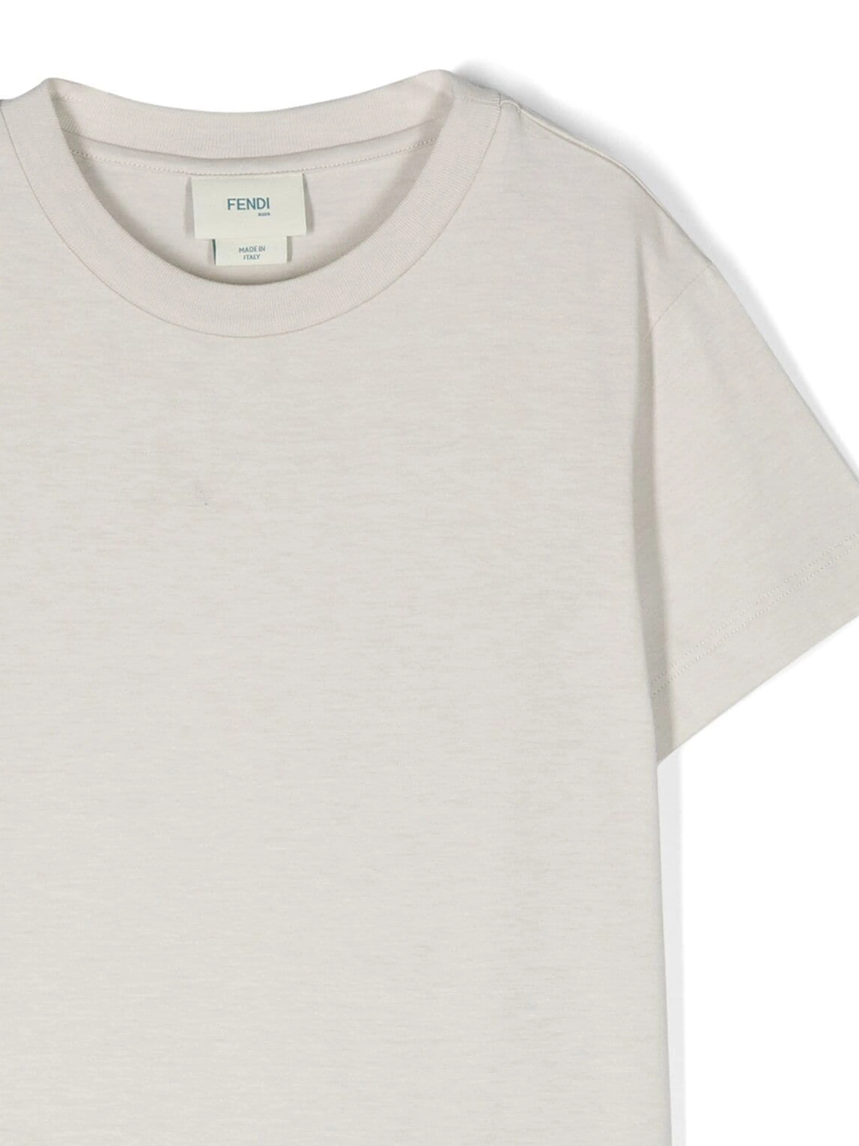 Fendi Kids Logo T-Shirt in Ivory