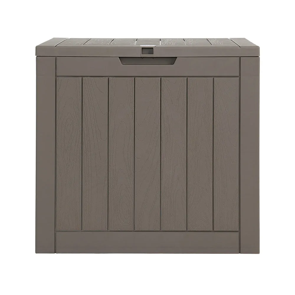 Gardeon Outdoor Storage Box 118L Container Lockable Indoor Garden Toy Tool Shed Grey