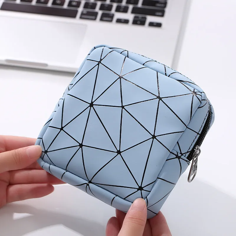 Geometric Metallic Purse For Men And Women