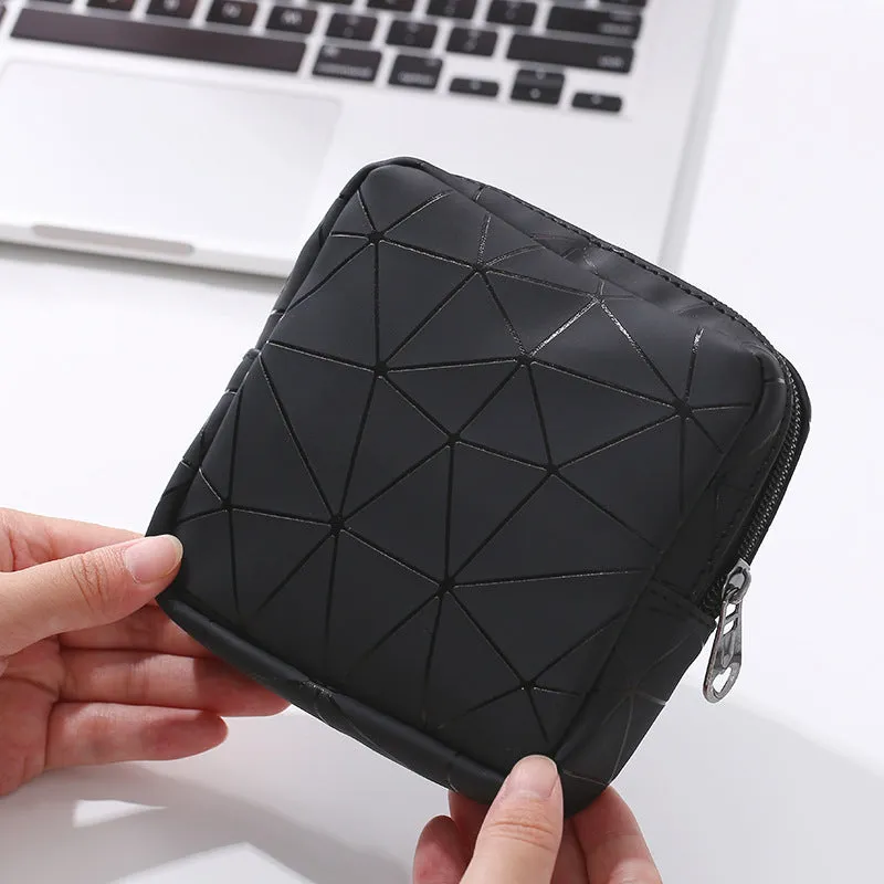Geometric Metallic Purse For Men And Women