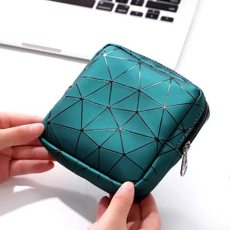 Geometric Metallic Purse For Men And Women