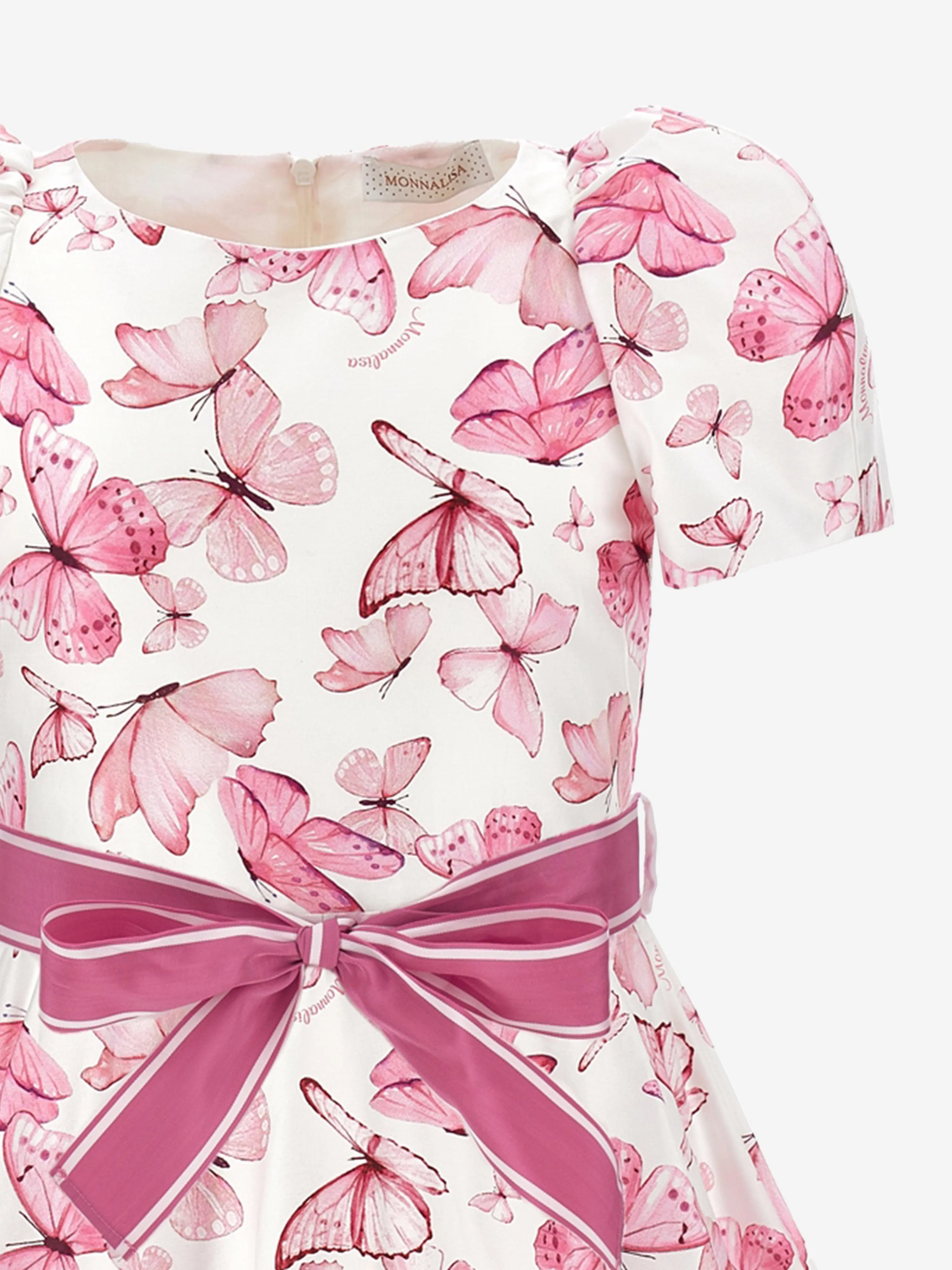 Girls Butterfly Print Dress in Pink
