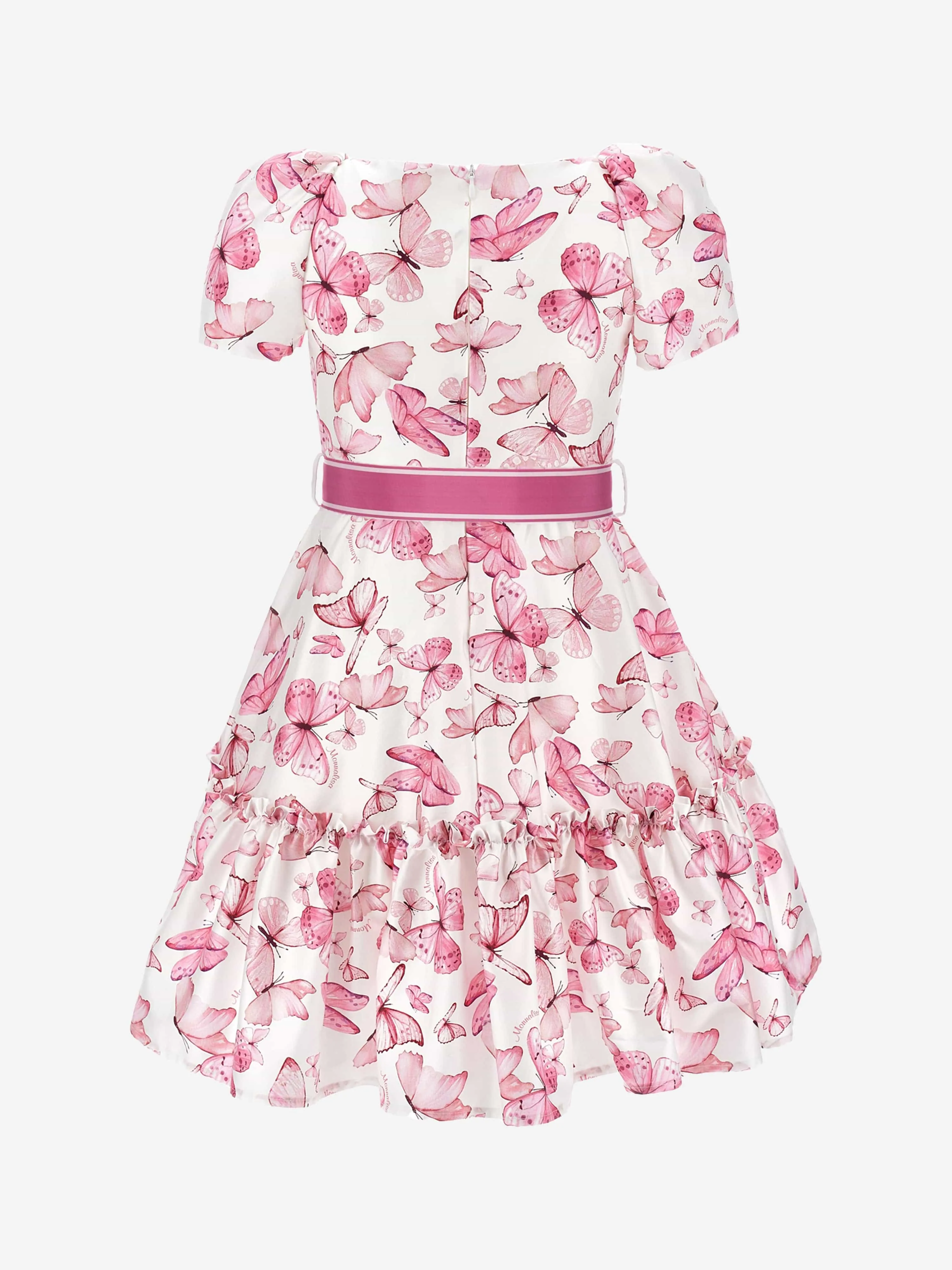 Girls Butterfly Print Dress in Pink