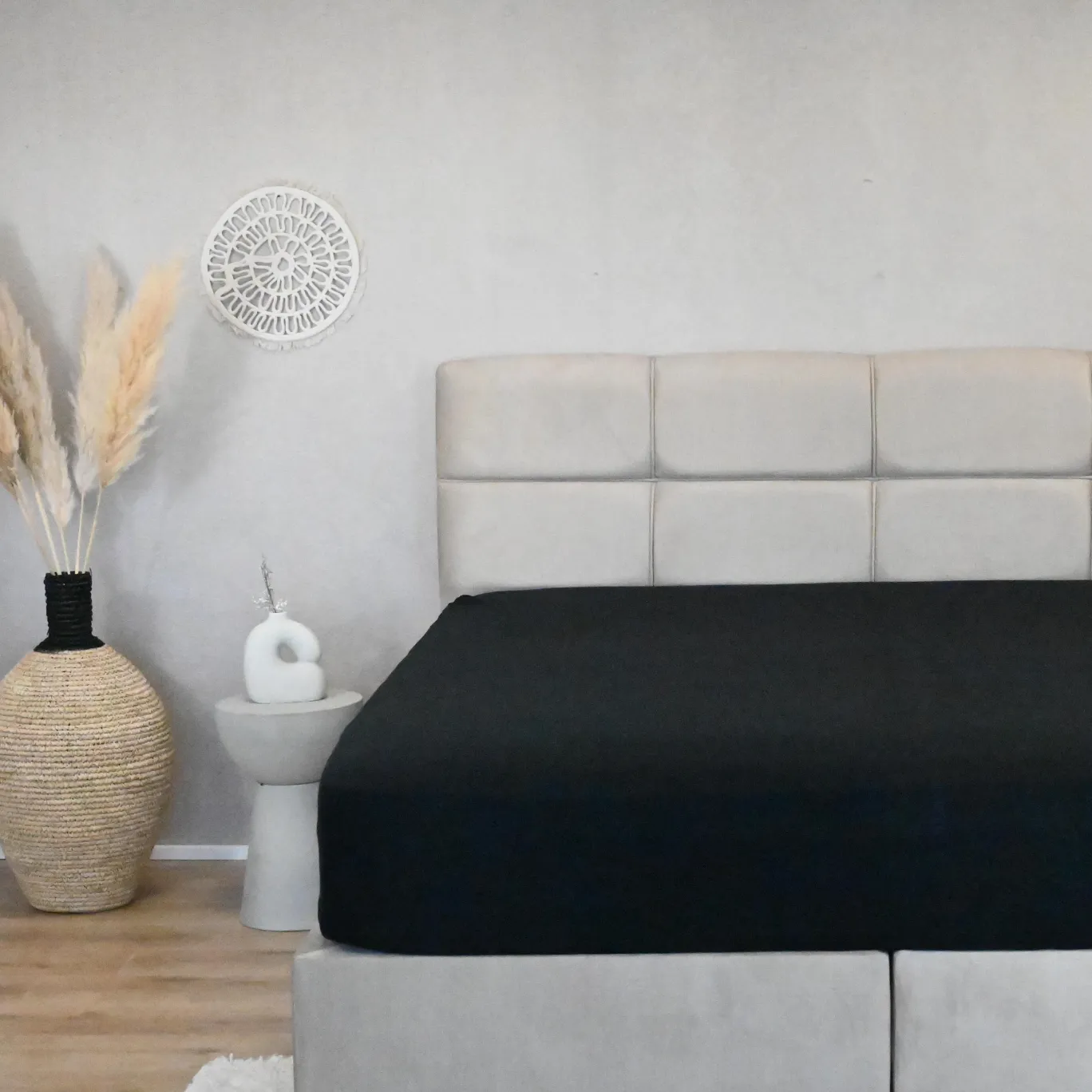 HappyDuvet premium jersey fitted sheet - Anthracite - 150gr.