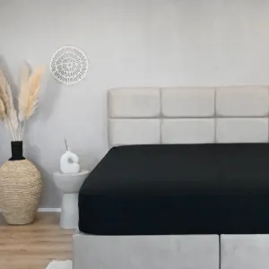 HappyDuvet premium jersey fitted sheet - Anthracite - 150gr.
