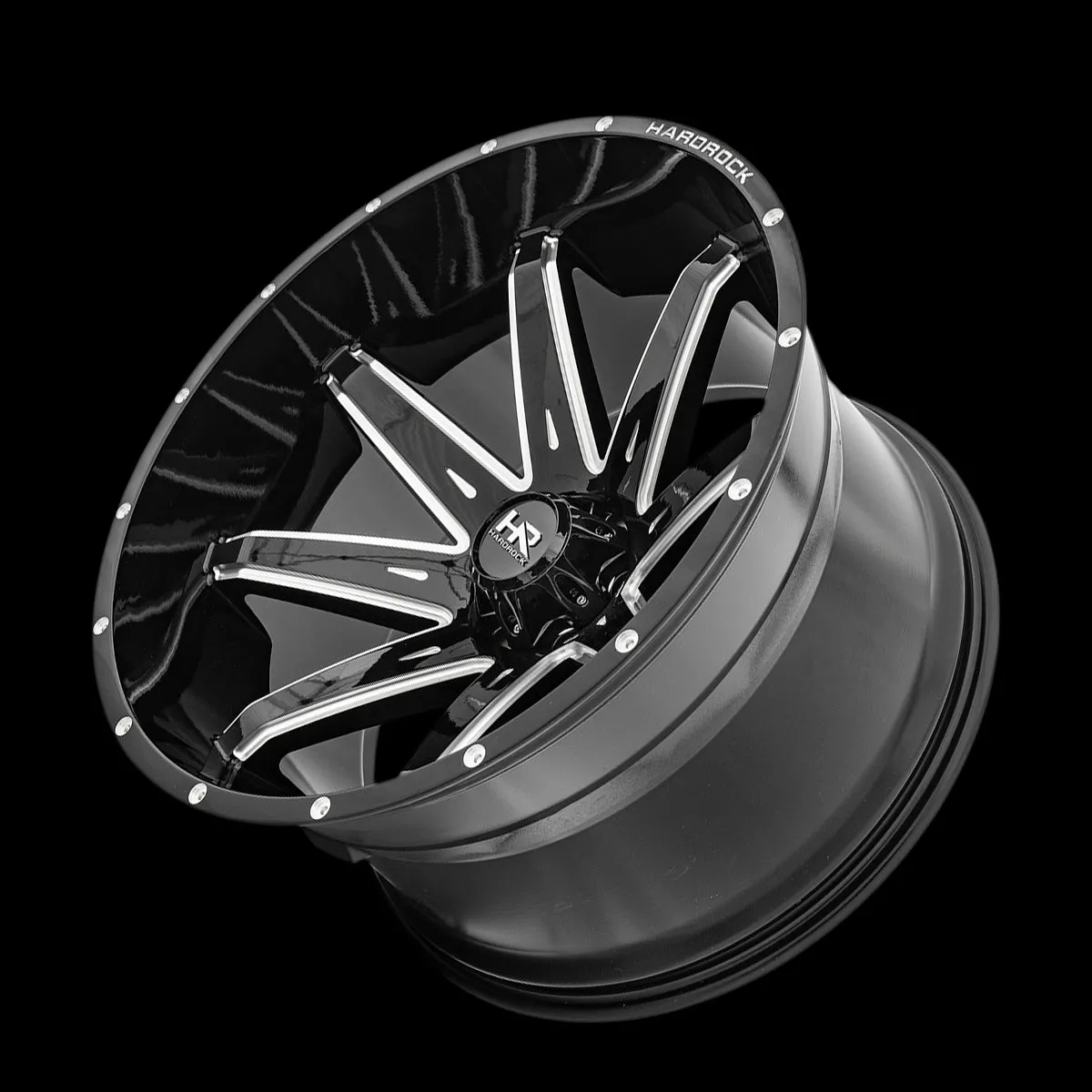 Hardrock H502 Painkiller XPosed 20X12 5X139.7 -44mm Black & Milled