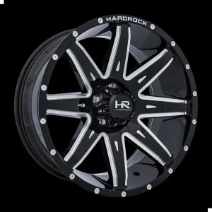 Hardrock H502 Painkiller XPosed 20X12 6X139.7 -44mm Black & Milled