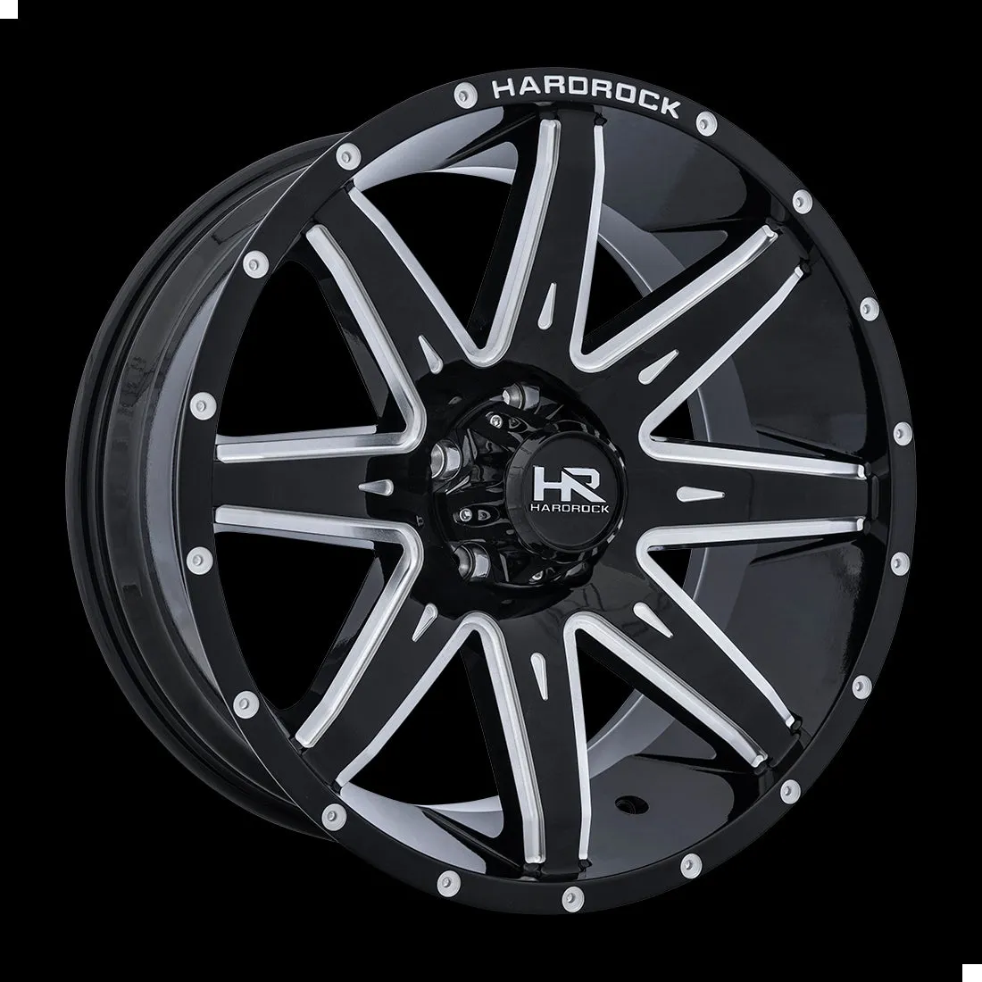 Hardrock H502 Painkiller XPosed 20X12 6X139.7 -44mm Black & Milled