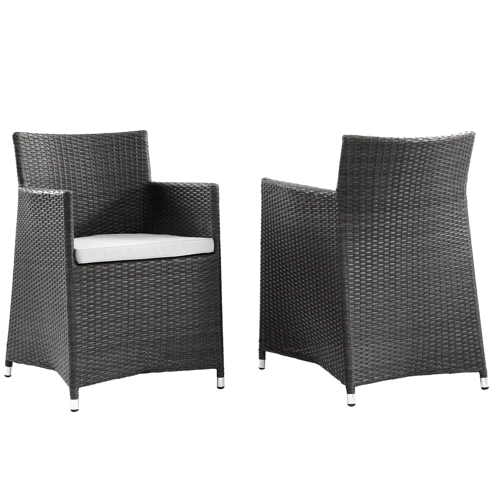Junction Armchair Outdoor Patio Wicker Set of 2 by Modway