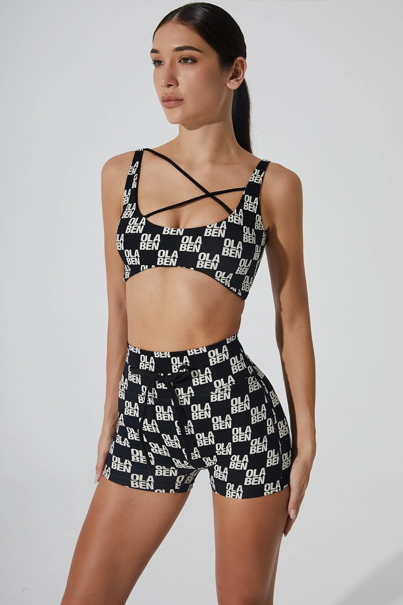 Kamari Monogram Bra - Monogram Black