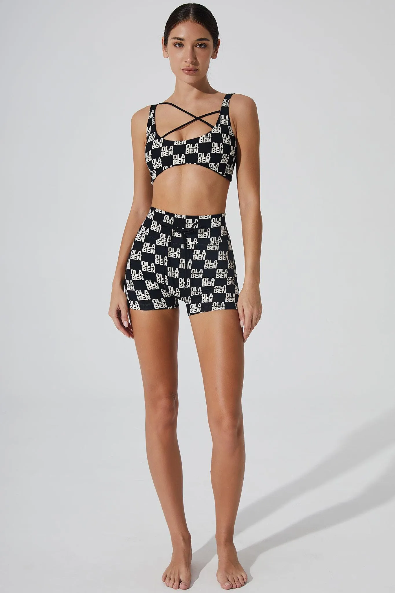 Kamari Monogram Bra - Monogram Black