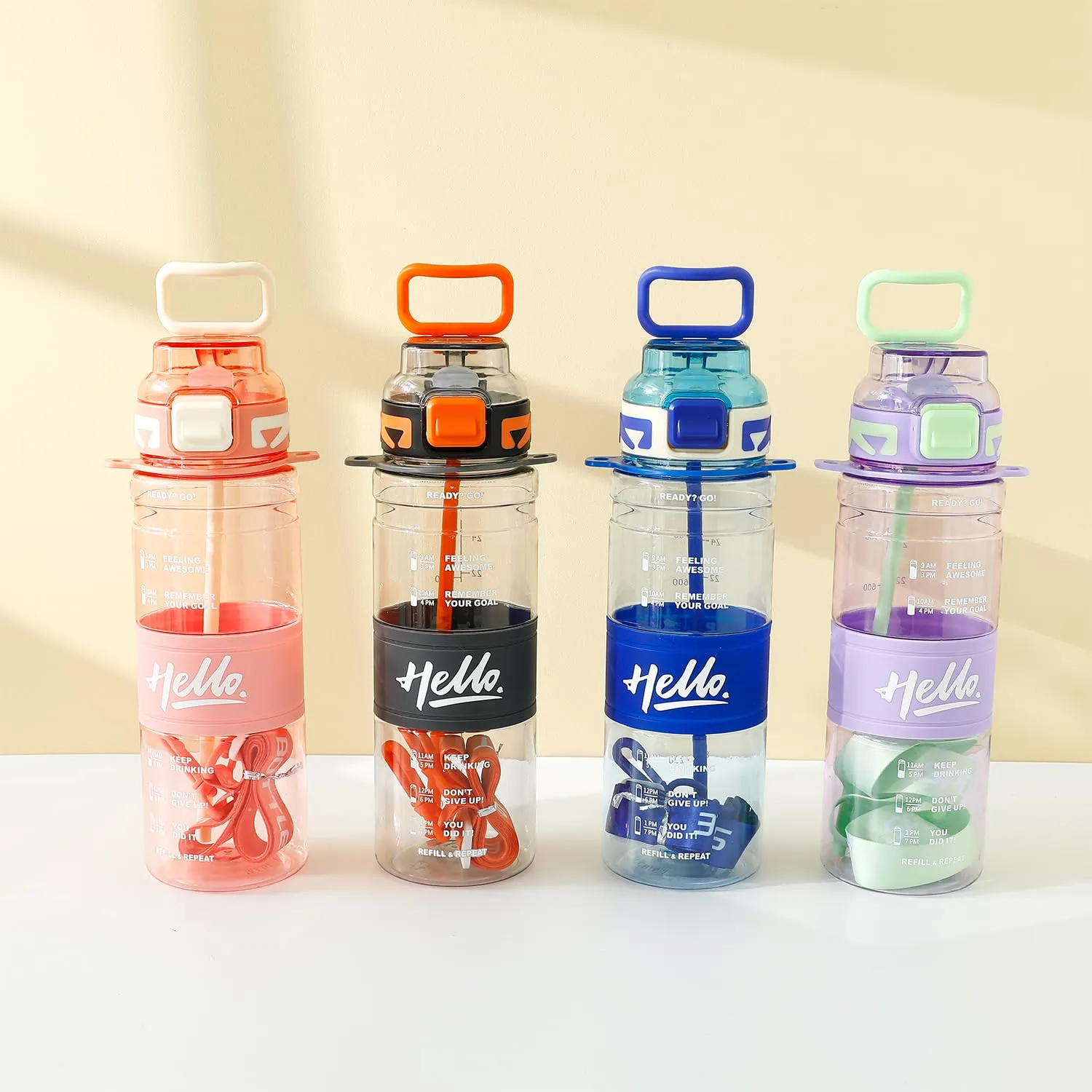 Kuber Industries Pack of 2 Kids Water Bottle With Straw |Sipper Water Bottle For Kids Boys Girls| Water Bottle with Locking Flip Lid | 800 ml |Black | SYZ-7740D