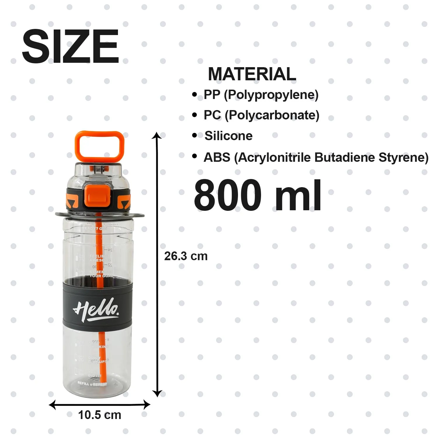 Kuber Industries Pack of 2 Kids Water Bottle With Straw |Sipper Water Bottle For Kids Boys Girls| Water Bottle with Locking Flip Lid | 800 ml |Black | SYZ-7740D