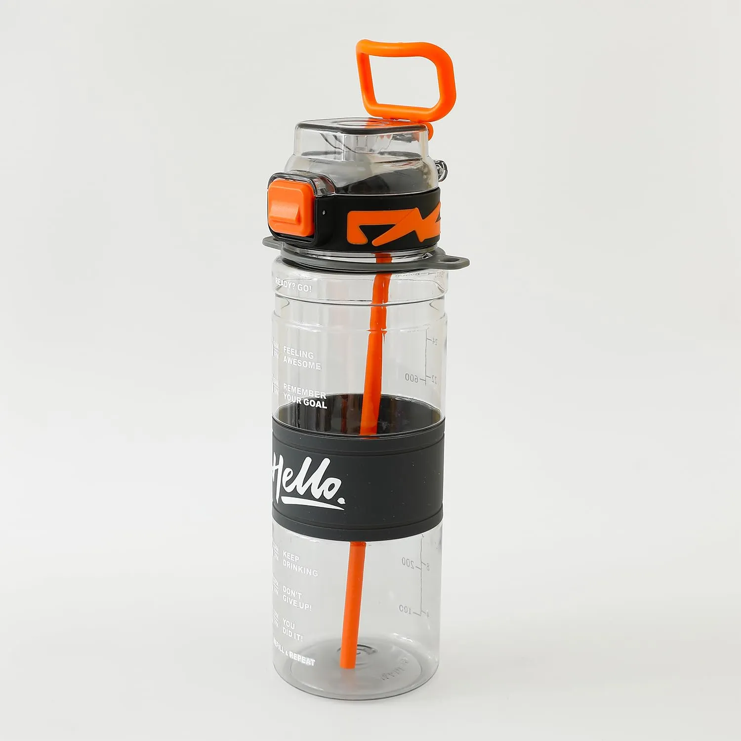 Kuber Industries Pack of 2 Kids Water Bottle With Straw |Sipper Water Bottle For Kids Boys Girls| Water Bottle with Locking Flip Lid | 800 ml |Black | SYZ-7740D