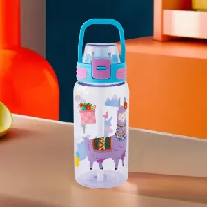 Kuber Industries Pack of 3 Kids Water Bottle With Straw |Sipper Water Bottle For Kids Boys Girls| Water Bottle with Locking Flip Lid | 650 ml | Blue | SYZ-7782B