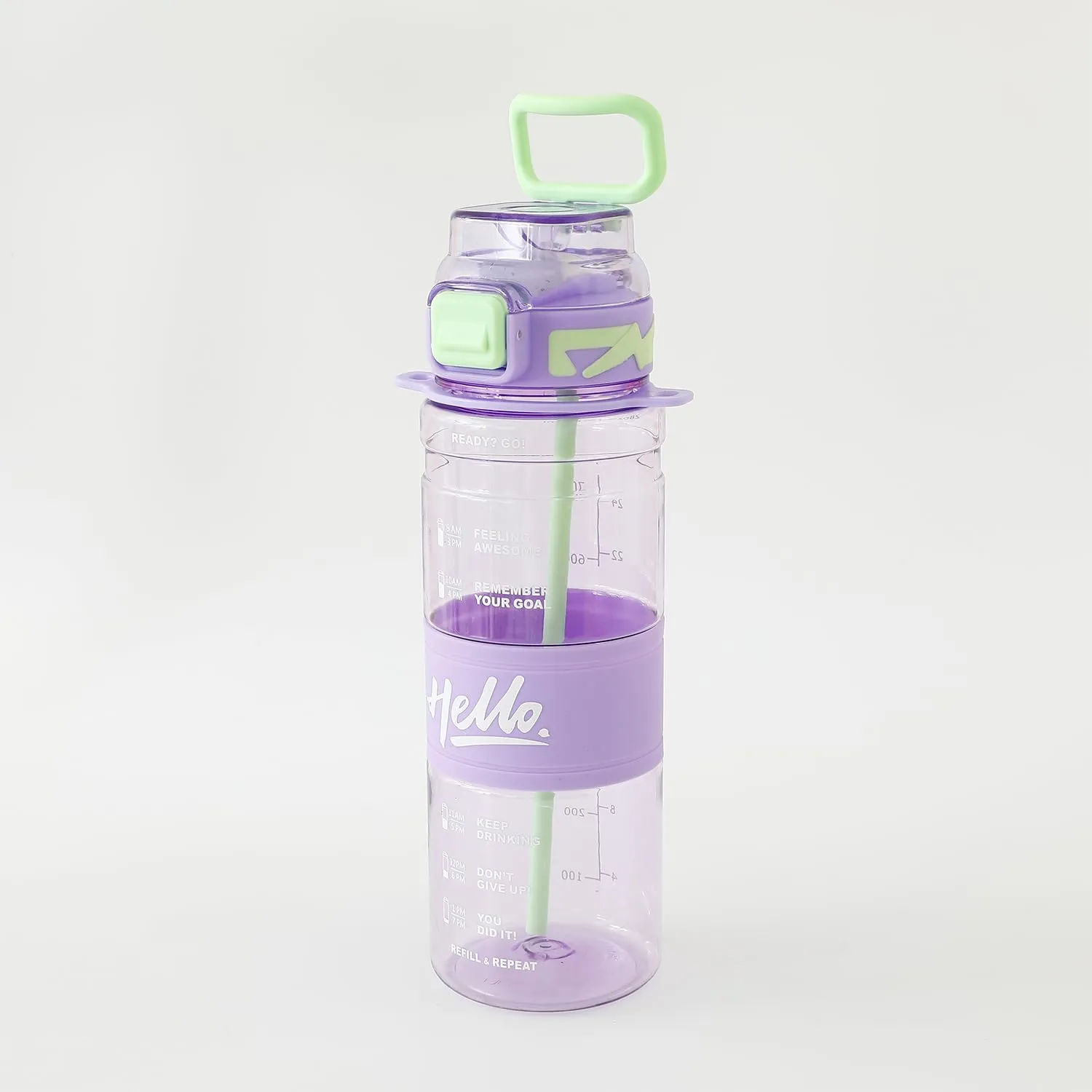Kuber Industries Pack of 5 Kids Water Bottle With Straw |Sipper Water Bottle For Kids Boys Girls| Water Bottle with Locking Flip Lid | 800 ml |Purple | SYZ-7740A
