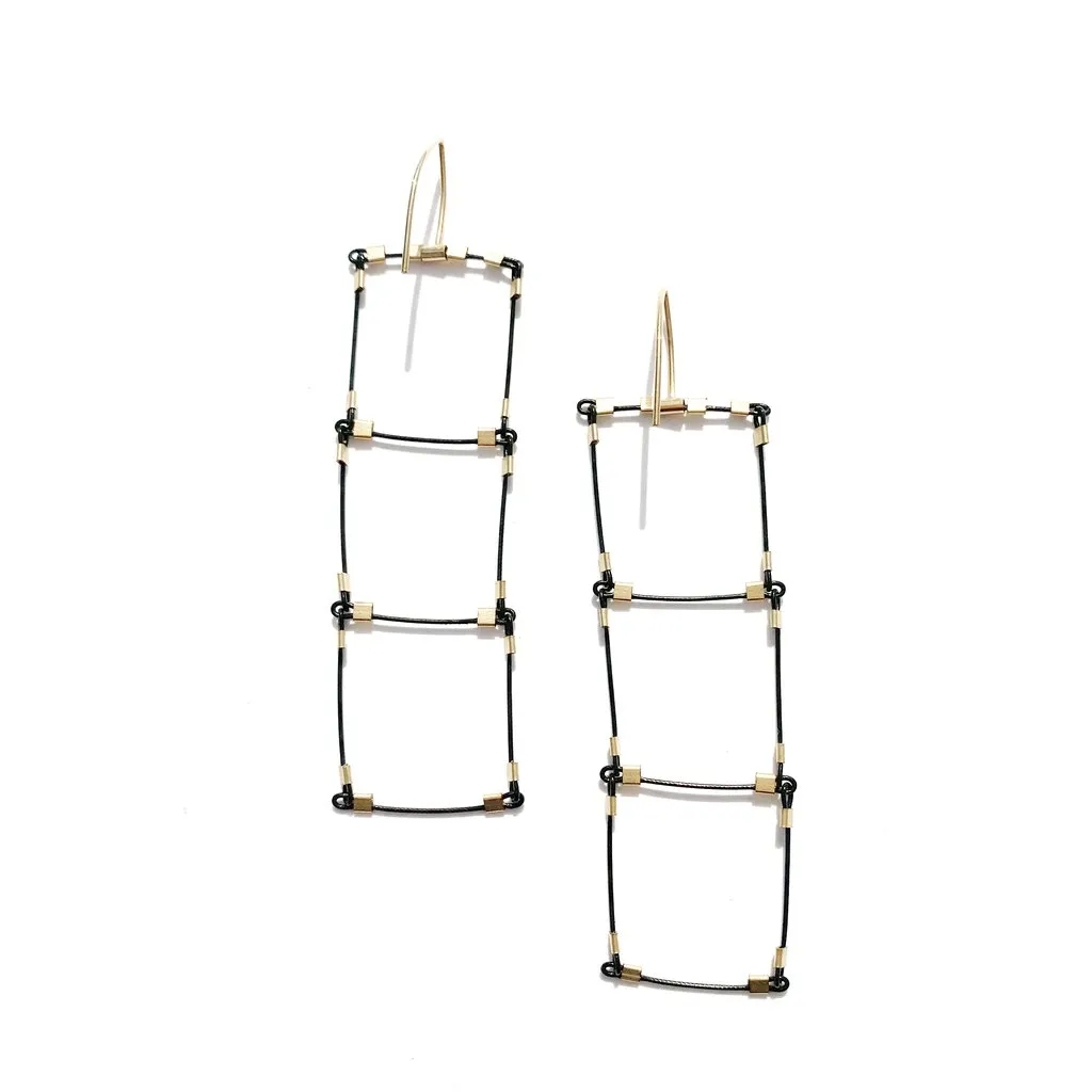 Ladder hook earrings by Meghan Patrice Riley