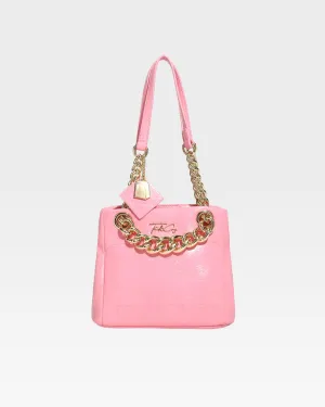 Leather Mini Tote Bag in Baby Pink