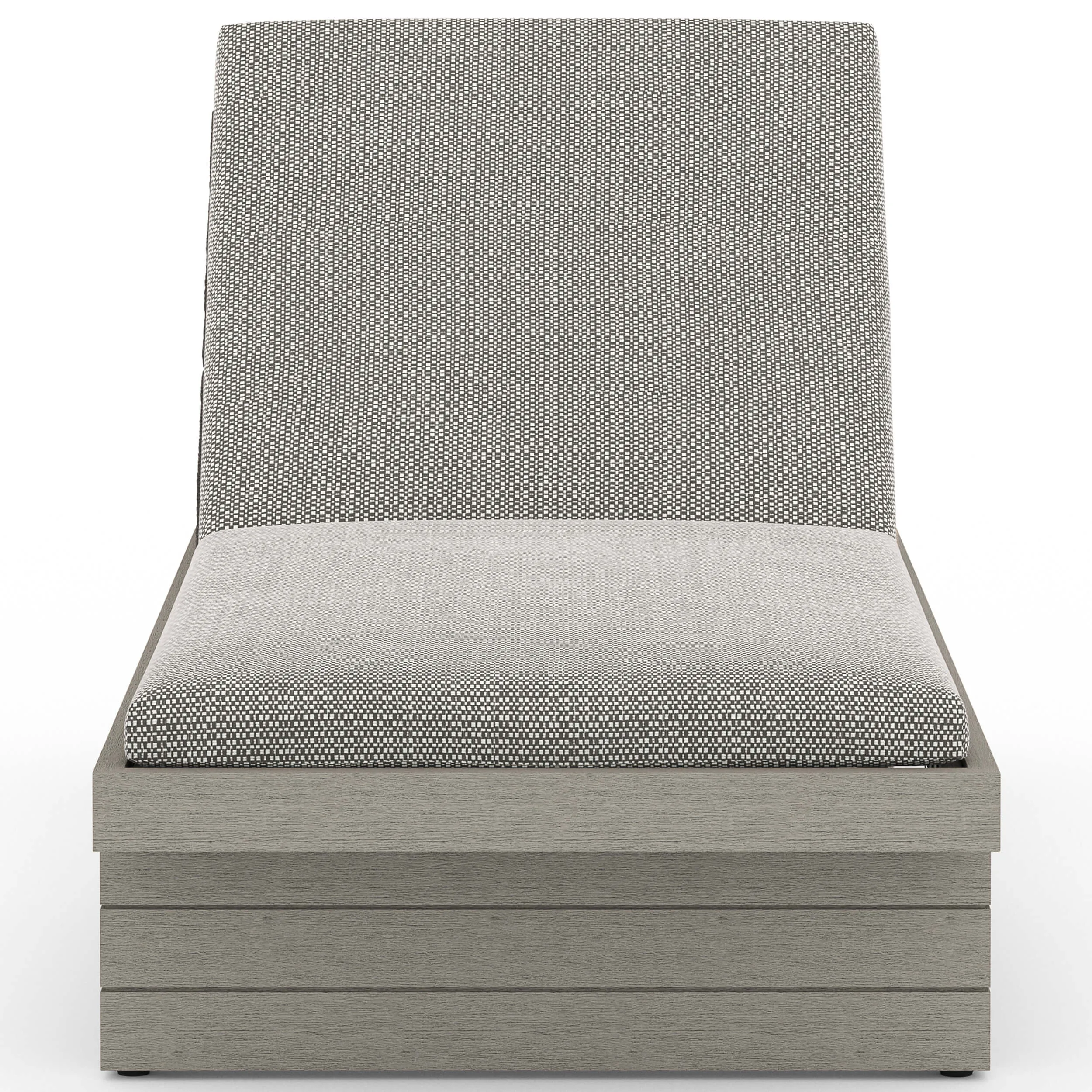 Leroy Outdoor Chaise, Faye Ash/Weathered Grey