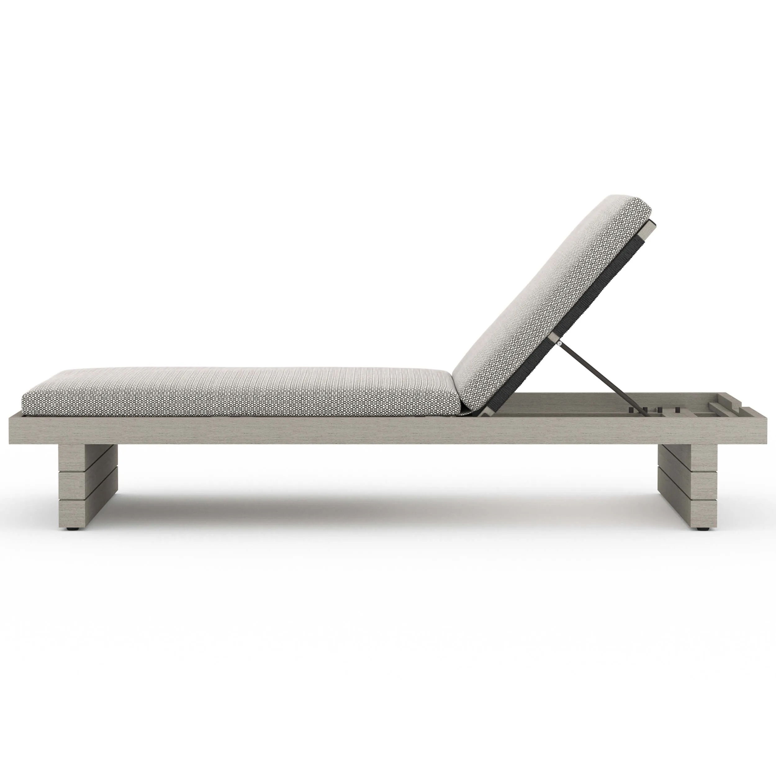Leroy Outdoor Chaise, Faye Ash/Weathered Grey
