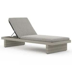 Leroy Outdoor Chaise, Faye Ash/Weathered Grey